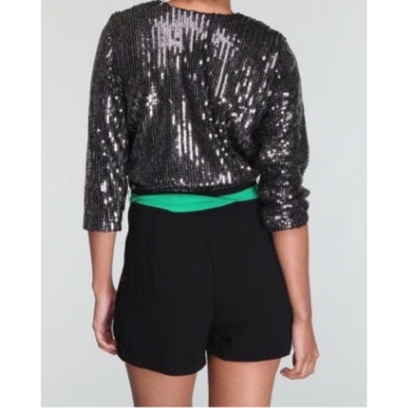 XOXO SURPLICE SEQUIN ROMPER 7/8 - Picture 3 of 3